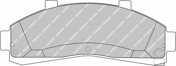 Комплект тормозных колодок, дисковый тормоз FERODO