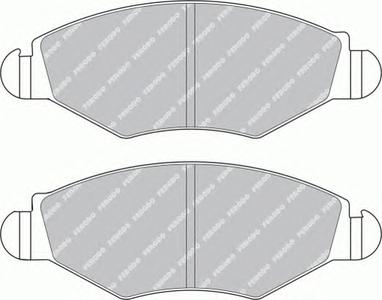 Комплект тормозных колодок, дисковый тормоз FERODO FDB1378