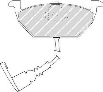 Комплект тормозных колодок, дисковый тормоз FERODO FDB1398