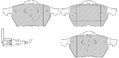 Комплект тормозных колодок, дисковый тормоз FERODO FDB1463