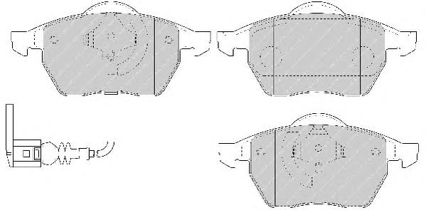 Комплект тормозных колодок, дисковый тормоз FERODO