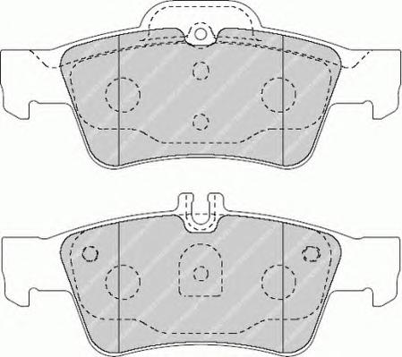 Комплект тормозных колодок, дисковый тормоз FERODO