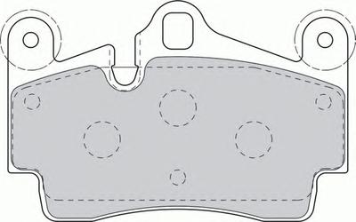 Комплект тормозных колодок, дисковый тормоз FERODO FDB1627