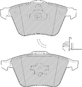 Комплект тормозных колодок, дисковый тормоз FERODO FDB1629