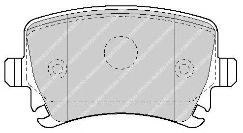 Комплект тормозных колодок, дисковый тормоз FERODO