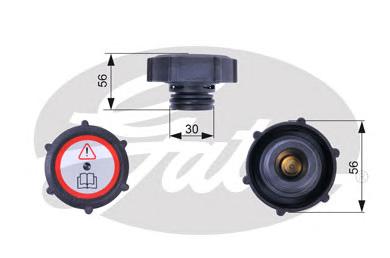 Крышка, резервуар охлаждающей жидкости GATES