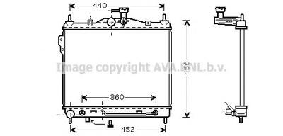 Радиатор, охлаждение двигателя AVA QUALITY COOLING HYA2102