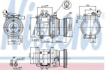 Компрессор, кондиционер NISSENS 89290