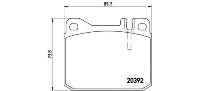 Комплект тормозных колодок, дисковый тормоз BREMBO P50 002