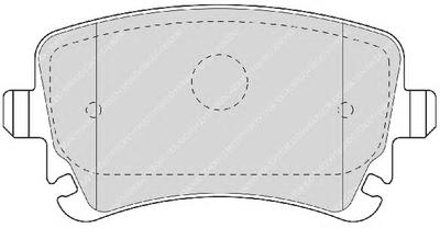 Комплект тормозных колодок, дисковый тормоз FERODO FDB1655