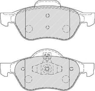 Комплект тормозных колодок, дисковый тормоз FERODO FDB1866