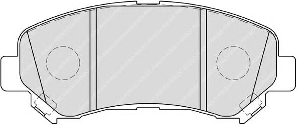 Комплект тормозных колодок, дисковый тормоз FERODO