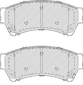 Комплект тормозных колодок, дисковый тормоз FERODO FDB4062