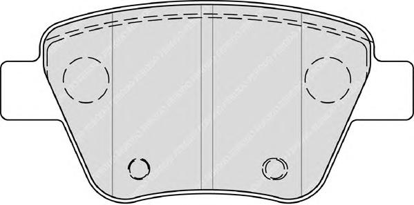 Комплект тормозных колодок, дисковый тормоз FERODO