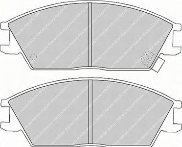 Комплект тормозных колодок, дисковый тормоз FERODO FDB435
