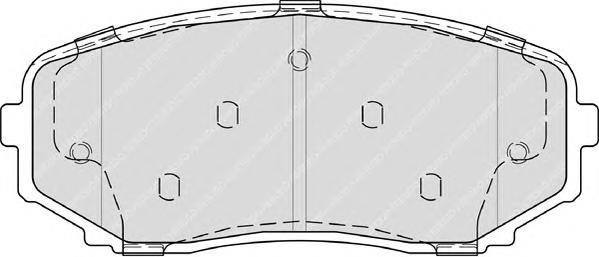 Комплект тормозных колодок, дисковый тормоз FERODO