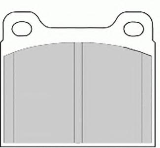 Комплект тормозных колодок, дисковый тормоз FERODO FDB704