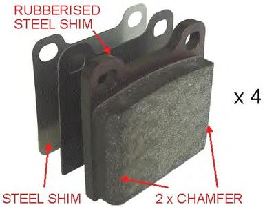 Комплект тормозных колодок, дисковый тормоз FERODO