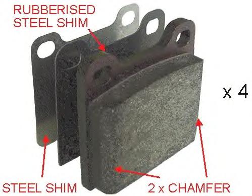 Комплект тормозных колодок, дисковый тормоз FERODO