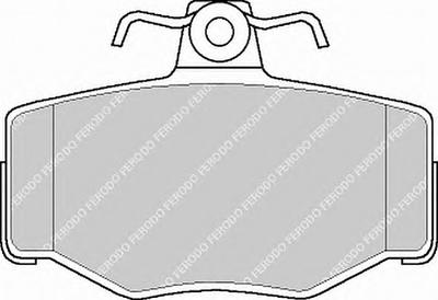 Комплект тормозных колодок, дисковый тормоз FERODO FDB707