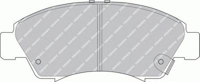 Комплект тормозных колодок, дисковый тормоз FERODO FDB777