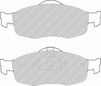 Комплект тормозных колодок, дисковый тормоз FERODO FDB884