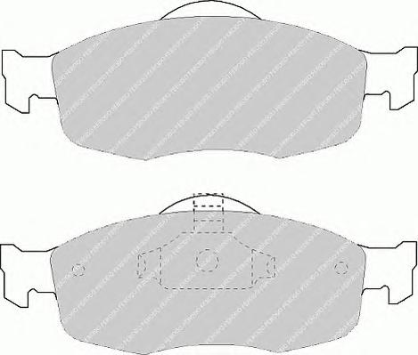 Комплект тормозных колодок, дисковый тормоз FERODO
