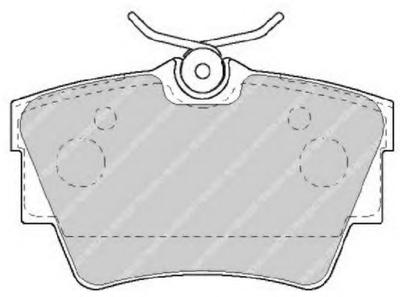 Комплект тормозных колодок, дисковый тормоз FERODO FVR1516