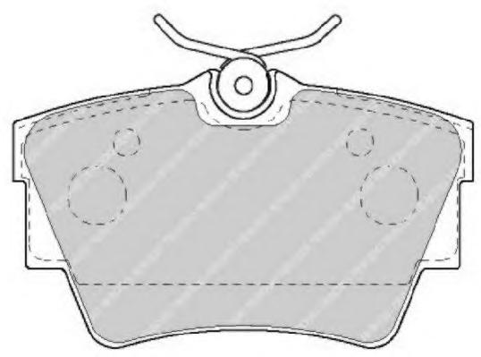 Комплект тормозных колодок, дисковый тормоз FERODO