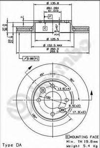 Тормозной диск BREMBO 09.9078.10