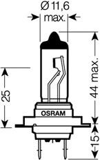Лампа накаливания, фара дальнего света OSRAM