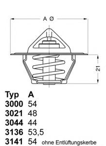 Термостат WAHLER 3136.88D50
