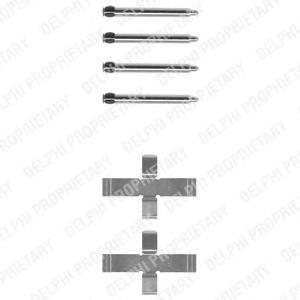 Комплектующие, колодки дискового тормоза DELPHI