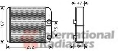 Теплообменник, отопление салона VAN WEZEL 32006186