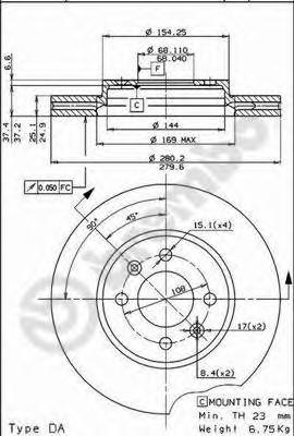 Тормозной диск BREMBO