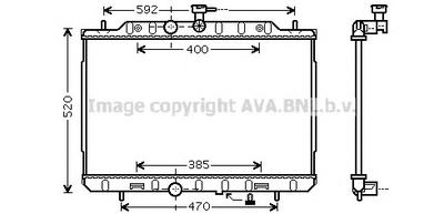 Радиатор, охлаждение двигателя AVA QUALITY COOLING DN2291