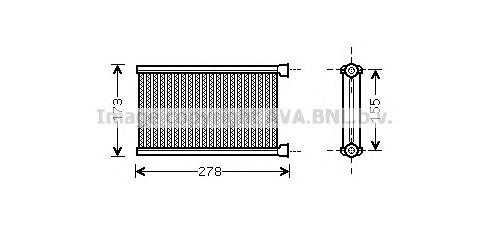 Теплообменник, отопление салона AVA QUALITY COOLING