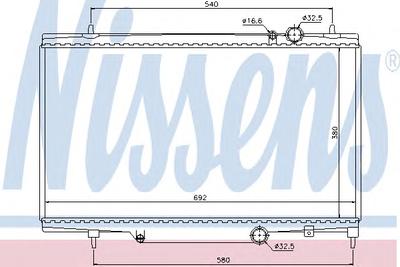 Радиатор, охлаждение двигателя NISSENS 61297