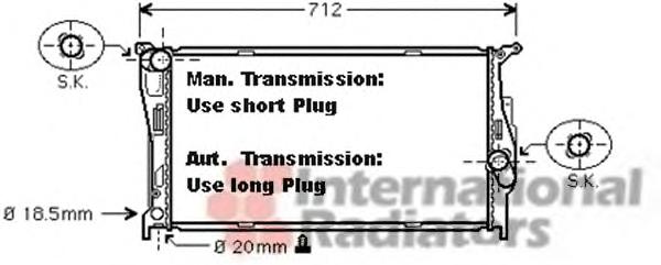 Радиатор, охлаждение двигателя VAN WEZEL