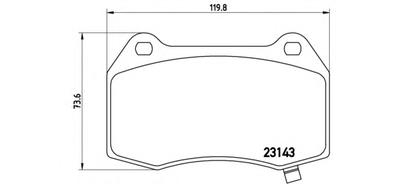 Комплект тормозных колодок, дисковый тормоз BREMBO P09 003