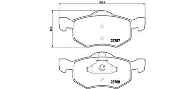 Комплект тормозных колодок, дисковый тормоз BREMBO P24 056