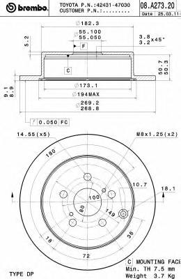 Тормозной диск BREMBO