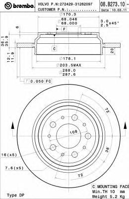 Тормозной диск BREMBO