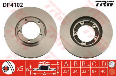 Тормозной диск TRW DF4102