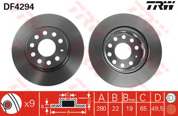Тормозной диск TRW