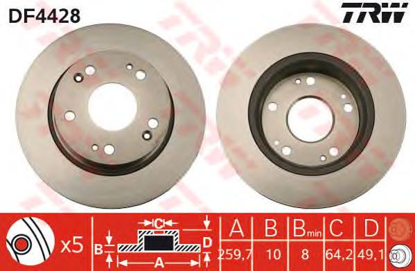 Тормозной диск TRW