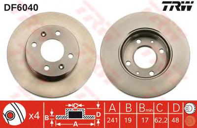Тормозной диск TRW DF6040