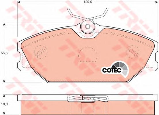 Комплект тормозных колодок, дисковый тормоз TRW