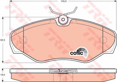 Комплект тормозных колодок, дисковый тормоз TRW GDB1478