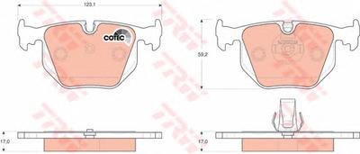 Комплект тормозных колодок, дисковый тормоз TRW GDB1530
